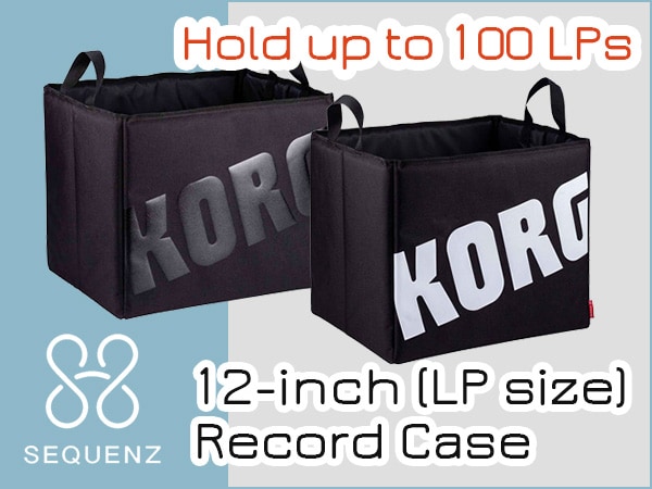 KORG × SEQUENZ 12-inch (LP size) record case for up to 100 LPs released!