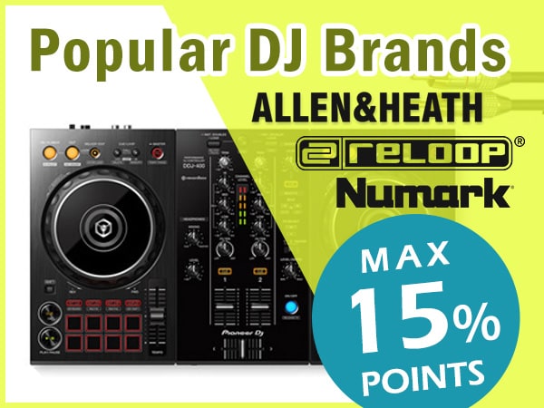 Coupon for popular DJ product brands -- earn up to 15％ points now!