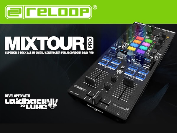 RELOOPより、Apple Music対応DJアプリ「djay」専用ポータブルDJコントローラー「Mixtour Pro」新登場！