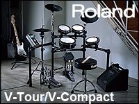 ROLAND新開発のキック・パッドとVシンバルを搭載したV-Tour/V-Compact登場