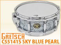 GRETSCH USA CUSTOMスネア、スカイブルーパール入荷