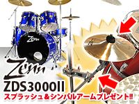 ZENN ZDS3000IIスプラッシュ+シンバルアームプレゼントキャンペーン