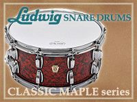 LUDWIG クラシックメイプルシリーズのスネア入荷