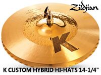 Zildjianシンバル、K CUSTOM HYBRID HI-HATS 14-1/4