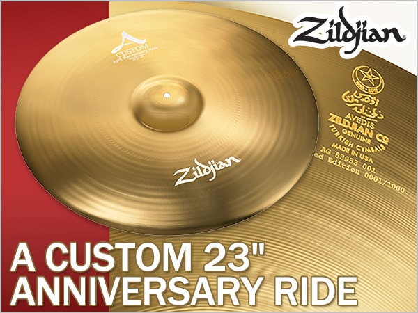 ZILDJIAN A Custom発売25周年記念ライドシンバル限定発売！