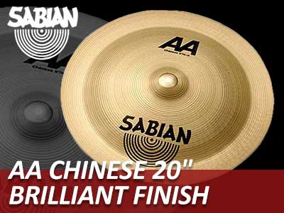 チャイナシンバルSABIAN/AA CHINESE 20" BRILLIANT FINISH限定特価販売中!