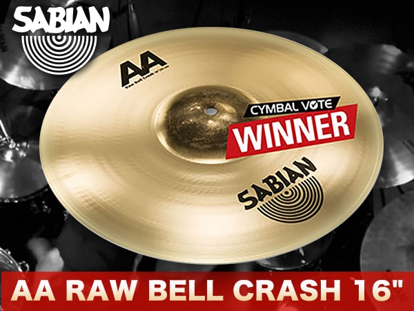 クラッシュシンバルSABIAN / AA RAW BELL CRASH 16