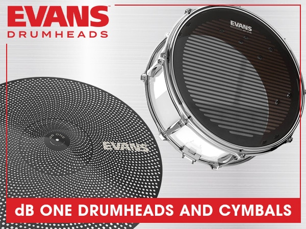 EVANS now offers dB One drumheads and cymbals!
