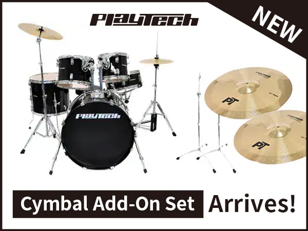 PLAYTECH Drum Set ZDS3000X Now Available with a Cymbal Add-On Set!