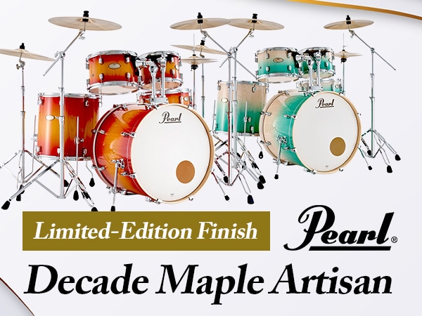 A limited-edition finish is now available for the Pearl “Decade Maple Artisan” drum set!