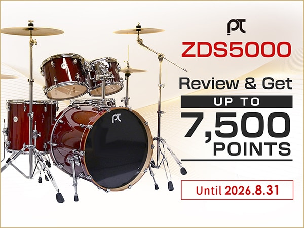 Post a review of the PLAYTECH ZDS5000 drum set and earn up to 7,500 points!