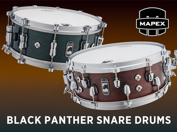 【新製品】MAPEX BLACK PANTHERシリーズに、個性際立つ2つのスネアドラムが登場！