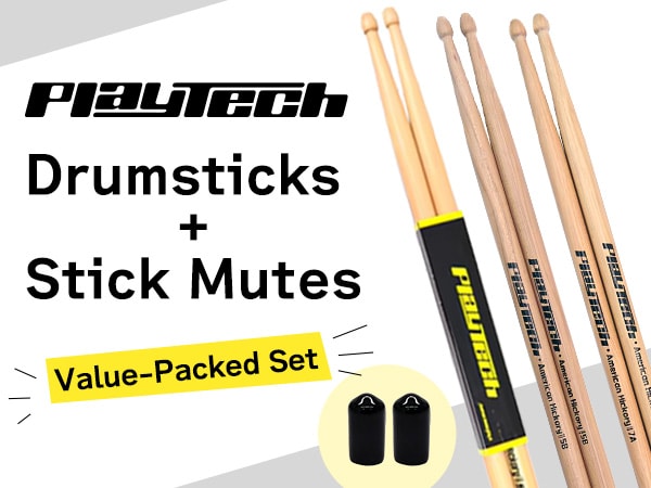 Introducing a Value-Packed Set of PLAYTECH Drumsticks and Stick Mutes!