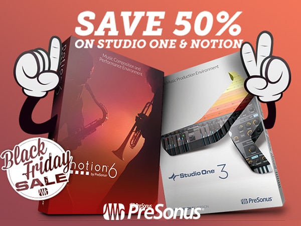 PreSonusのソフトウェアStudio One 3とNotionが50%オフ！