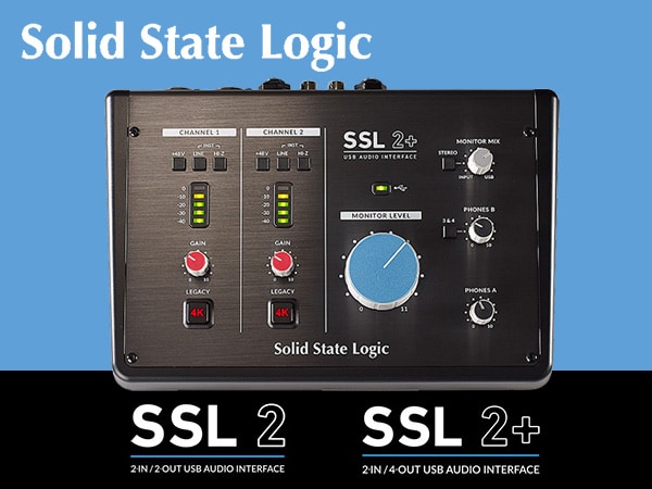 [DTMニュース]SOLID STATE LOGICのUSBオーディオインターフェイス「SSL2」「SSL2+」が登場！