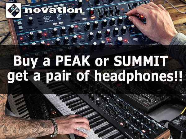 Buy a popular synthesizer PEAK or SUMMIT and get a pair of headphones!!