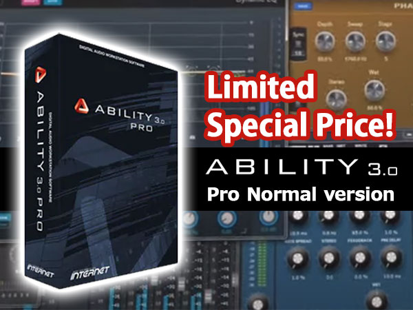 INTERNET / ABILITY 3.0 Pro DAW software at a limited special price!