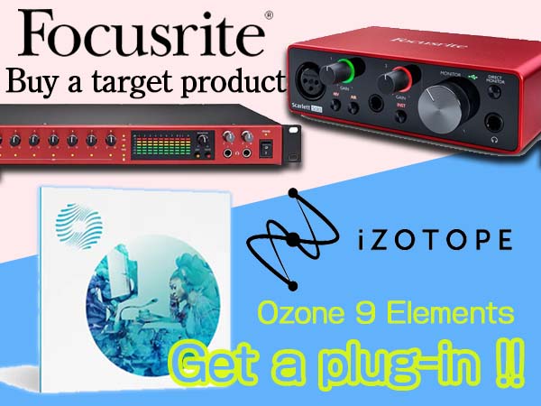 Buy a FOCUSRITE target product and get a plug-in as a gift!