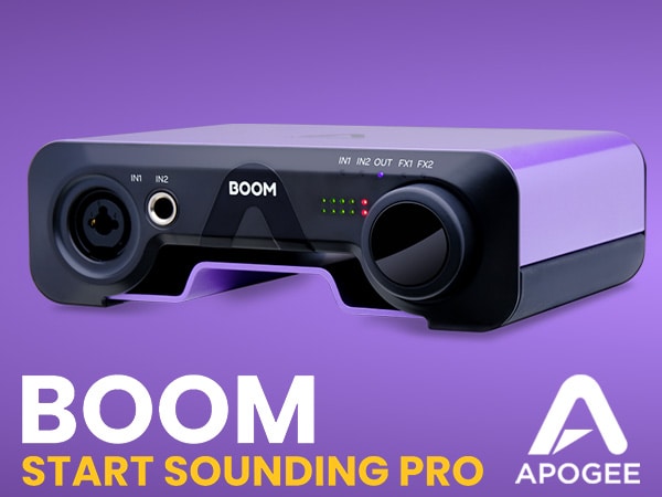 APOGEEよりオーディオインターフェイス「BOOM」新発売！