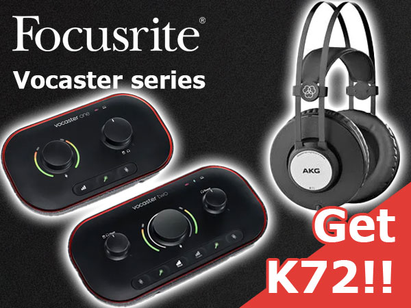 [Limited quantity] AKG headphones with purchase of FOCUSRITE  Vocaster Series !