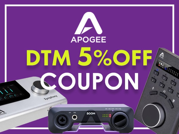 Get up to 10% cash back when you use this 5% off coupon to purchase APOGEE DTM products!