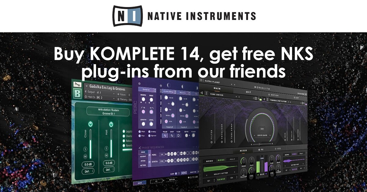 Native Instruments「Buy KOMPLETE 14, get free NKS plugins from