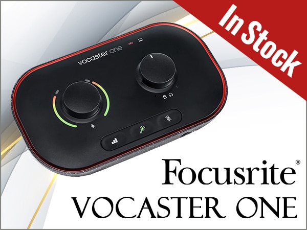 FOCUSRITE's popular audio interface, Vocaster One, is now in stock!