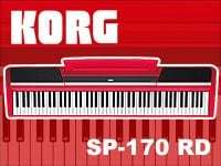 KORGより人気のデジタルピアノSP-170に新色レッドが登場 !
