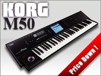 KORGの定番ワークステーション・シンセサイザー M50が更にお求めやすい価格になりました！