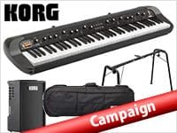KORGのSV1-73BK、SV1-88BK モバイル・モニターアンプとスタンド、ケース付属キャンペーン