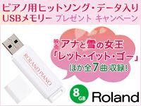 ROLANDデジタルピアノ用USBメモリープレゼントキャンペーン！