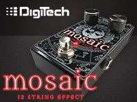 Digitech Mosaic Polyphonic 12 Strings Guitar Effect Pedal for Electric and  Acoustic electric guitars with ac power adapter 2 Path Cables for guitars  