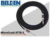 BELDENの楽器用ケーブル「MicroCrack 9778-3」好評発売中！