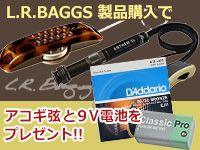 L.R.BAGGS製品購入でアコギ弦 & 9V電池贈呈キャンペーン開催！