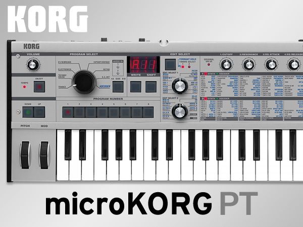 コルグ「microKORG」のプラチナバージョン「microKORG PT」数量限定で好評発売中！