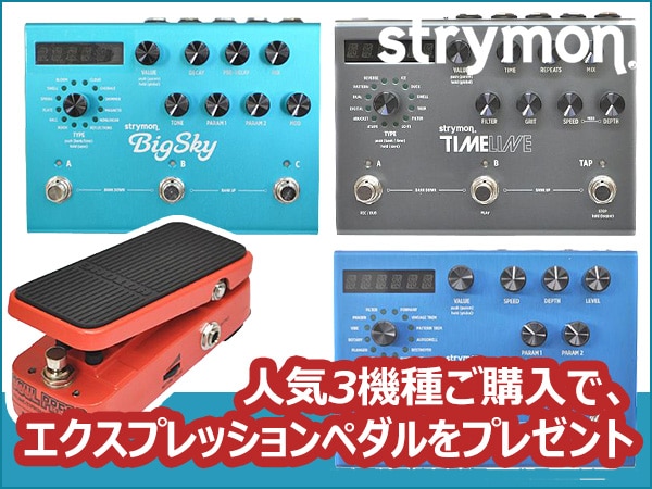 STRYMON人気3機種をお買い上げいただくとHOTONE/SOUL PRESSプレゼント！