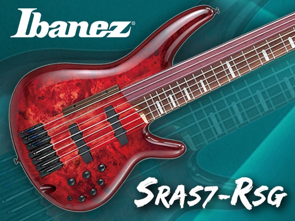 フレッテッドとフレットレスの融合！エレキベースIBANEZ/ SRAS7-RSG入荷！