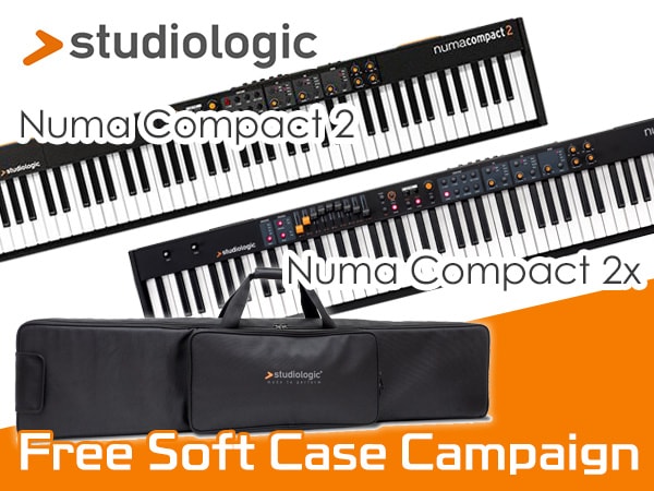 Free soft case campaign for those who purchase Studiologic / Numa Compact2/2X