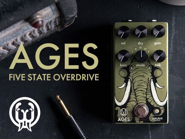 Walrus Audio / Ages Five State Overdrive guitar effector now available!