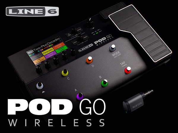 POD GO Wireless, popular multi-effector now equipped with wireless receiver! 