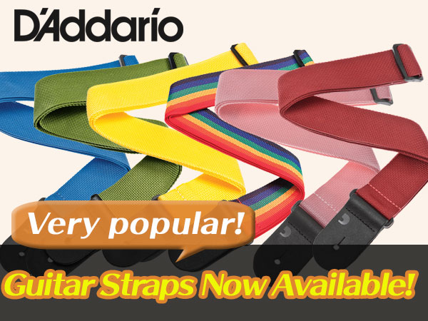 Daddario's Popular Guitar Straps Now Available!