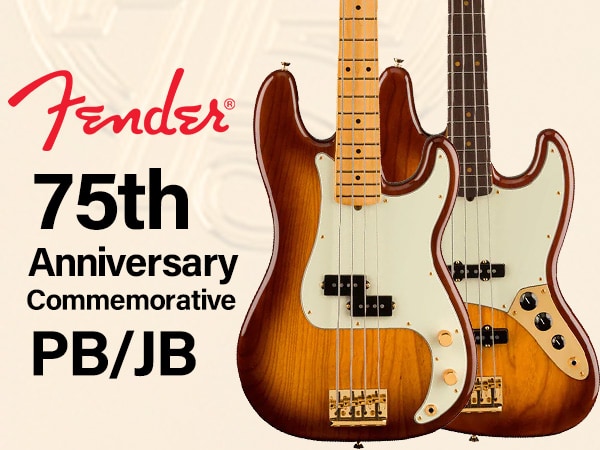 The Fender 75th Anniversary Commemorative PB and JB are now available!