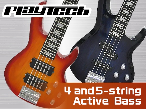 PLAYTECH 4 and 5-string active bass models are now available!