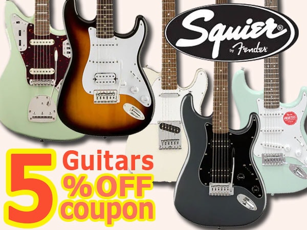 5% Coupon OFF SQUIER Guitars!