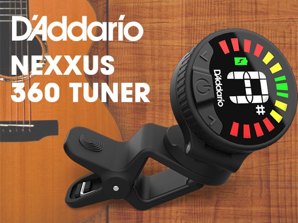 Daddario latest USB rechargeable clip tuner "Nexxus 360 Tuner" is in stock!