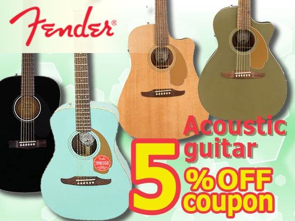 5% OFF Coupon FENDER Acousticguitar!