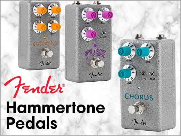 Introducing the FENDER effect pedal "Hammertone Pedals" series!