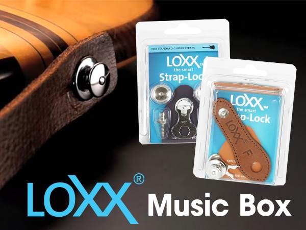 Introducing the LOXX Music Box strap lock for guitar / bass!