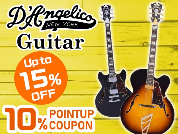 【最大15%還元】D'Angelicoギター対象ポイント10%アップクーポン！