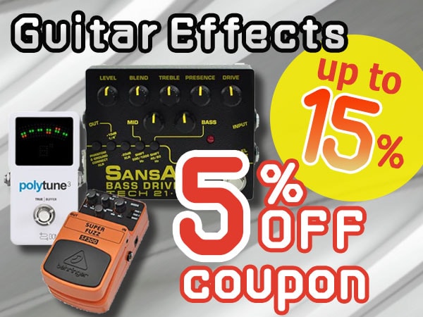 [Up to 15% back] 5% Off Coupon for Guitar Effects !